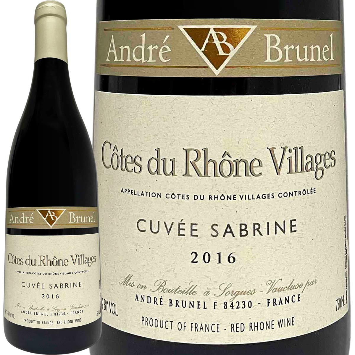 アンドレ・ブルネル・コート・デュ・ローヌ・ヴィラージュ・キュヴェ・サブリーヌ 2016【フランス 赤ワイン 750ml ミディアムボディ やや辛口 Domaine Mazurd】のサムネイル