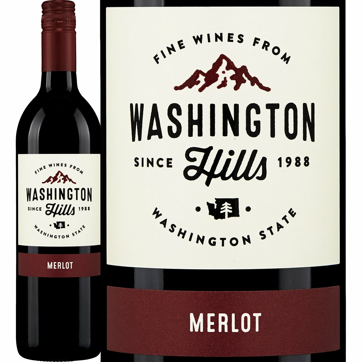 ワシントン・ヒルズ・メルロー　2018赤ワイン　750ml　ワシントン