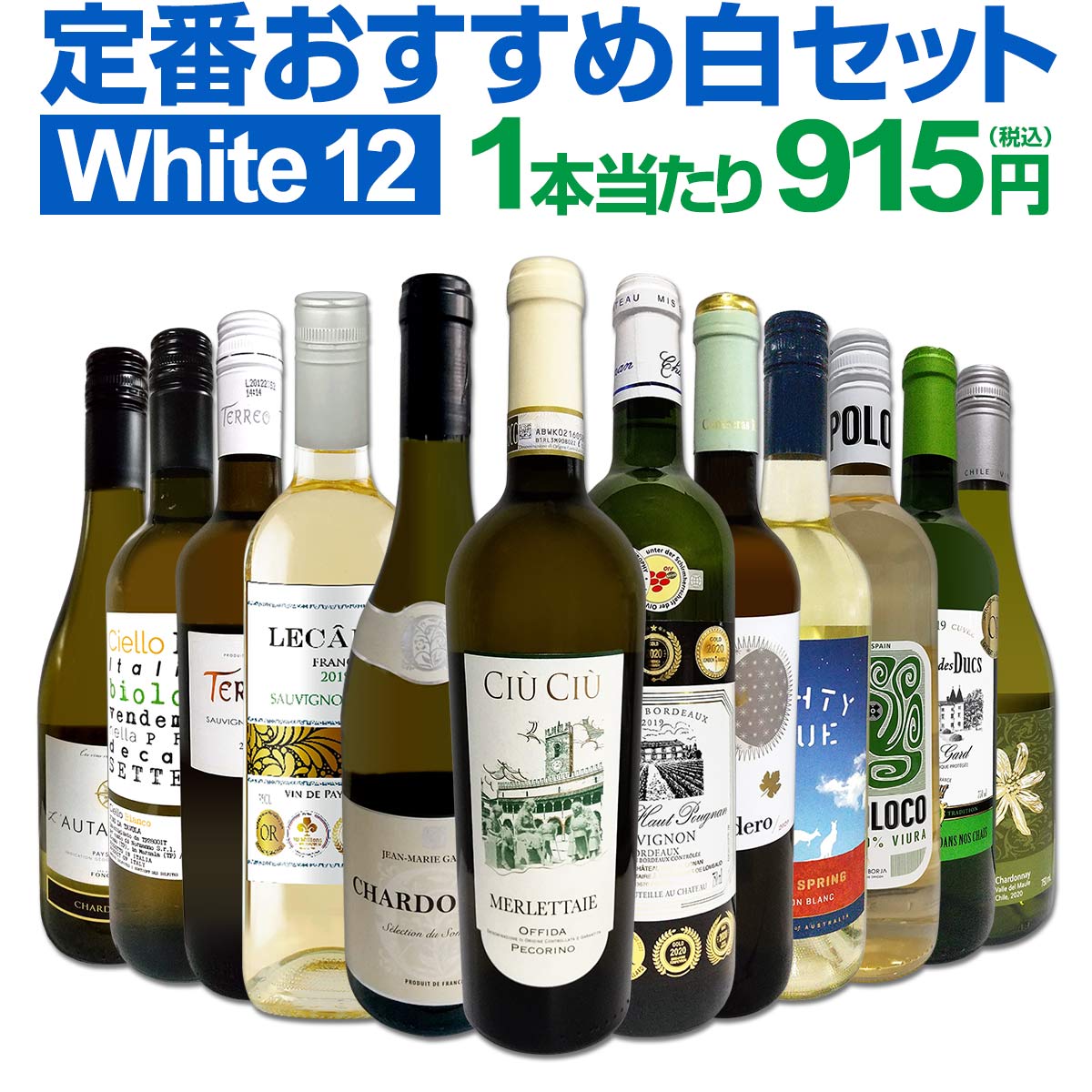 白ワインセット 【送料無料】第156弾！超特大感謝！≪スタッフ厳選≫の激得白ワイン 750ml 12本セット！ワインセット 辛口 白ワインセット シャルドネ 金賞ワイン 飲み比べ 詰め合わせ ギフト プレゼント 贈り物