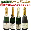 【送料無料】第19弾！1本あたり3,575円(税込)！厳選された高級辛口シャンパンがこの価格！さらにお得になった豪華絢爛シャンパン4本セット！