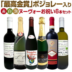 【新酒先行予約11月17日以降お届け】【送料無料】ヌーヴォー｢最高金賞｣ボジョレー入り！ボジョレー・ヌーヴォーお祝い6本セット！