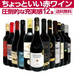 【クーポンで15％OFF】赤ワイン セット 送料無料 第65弾 当店オススメばかりを 厳選 したちょっといい 赤ワイン 12本セット ワイン ワインセット 赤ワインセット 赤 飲み比べ ギフト プレゼント 750ml フルボディ 12本 辛口 ギフト