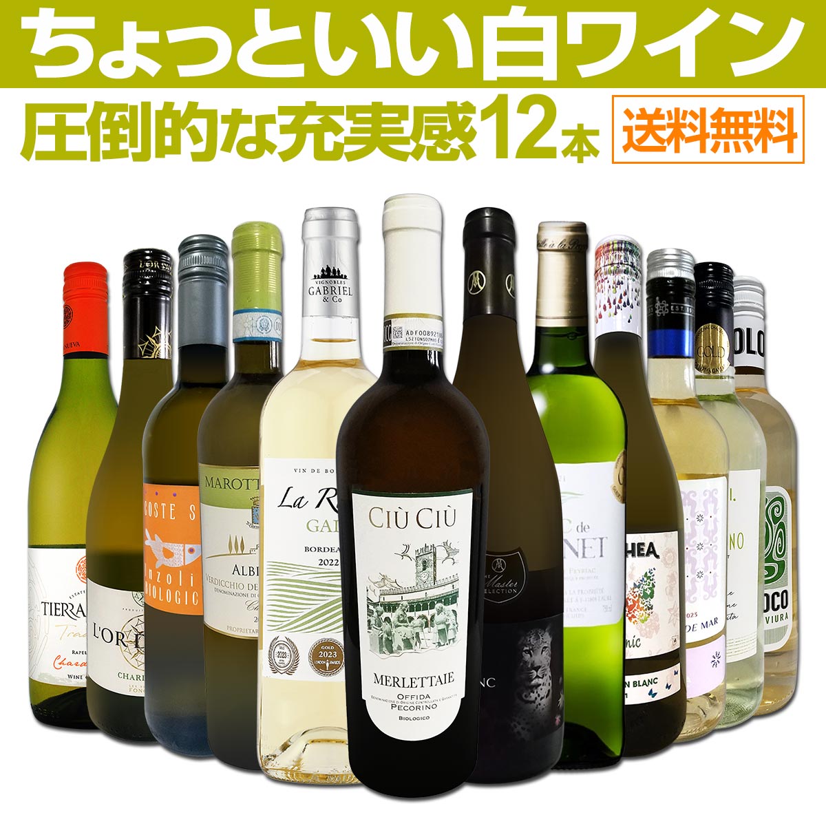 ワイン飲み比べセット 【スーパーSALE期間★P10倍(条件有)】【送料無料】第75弾！当店オススメばかりを厳選したちょっといい白ワイン12本セット！ワイン ワインセット セット 白ワインセット 白ワイン 白 飲み比べ ギフト プレゼント 750ml