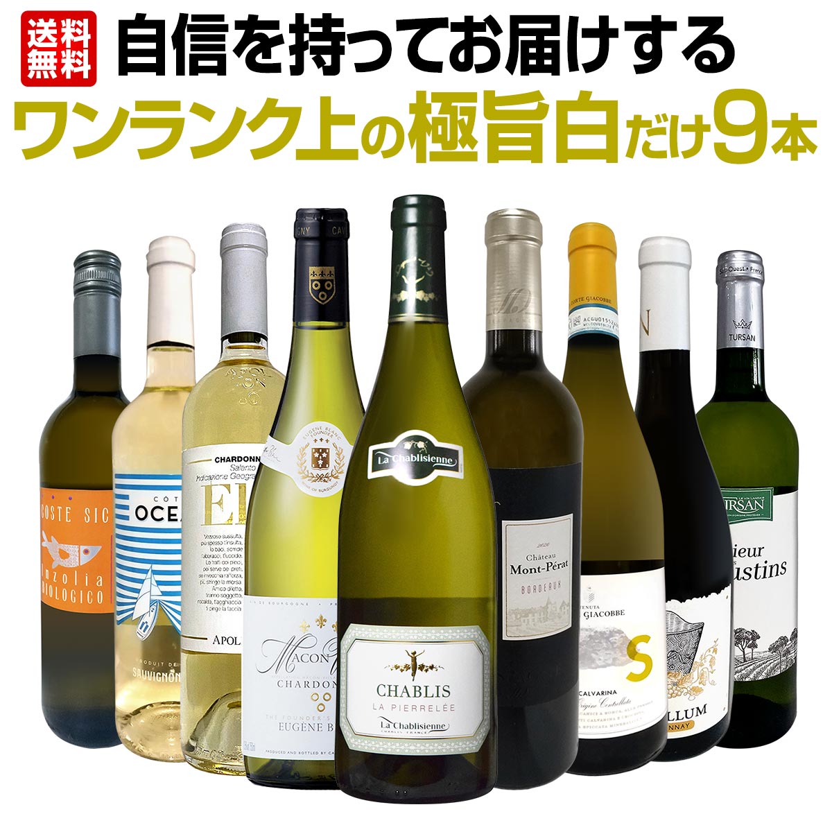 ワイン飲み比べセット 【スーパーSALE期間★P10倍(条件有)】白ワイン セット 送料無料 第35弾 自信 を持ってお届けするワンランク上の 極旨 白ワイン だけ 9本 セット ワイン ワインセット セット 白ワインセット 白 9本セット 辛口 飲み比べ ギフト プレゼント wine