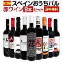 【送料無料】おうちタパスにピッタリ！スペイン各地の赤飲み比べ！おうちバル赤ワイン9本セット！