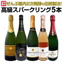 【送料無料】ぜんぶ瓶内2次発酵の伝統製法!ケタ違いの旨さ!これぞ格上!高級スパークリング5本セット!!
