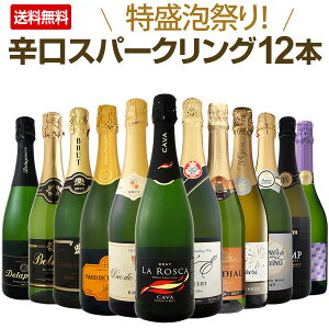 【送料無料】特盛泡祭り!選び抜いたハイクオリティ泡ばかり!辛口スパークリング12本セット!