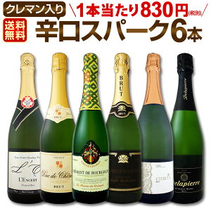 スパークリングワイン セット 【送料無料】第124弾!ベスト・オブ・スパーク!当店厳選!高級クレマンも入った極旨泡ばかりの辛口スパークリングワインセット 6本!