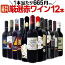 【送料無料】1本あたり665円(税別)!!採算度外視の大感謝!厳選赤ワイン12本セット