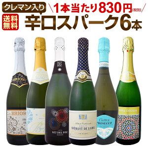 スパークリングワイン セット 【送料無料】第135弾!ベスト・オブ・スパーク!当店厳選!高級クレマンも入った極旨泡ばかりの辛口スパークリングワインセット 6本!