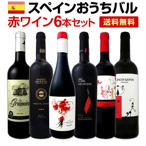 【送料無料】スペイン全土の地ワイン満喫!!スペインおうちバル赤ワイン6本セット!! ワイン ワインセット セット 赤ワインセット 赤ワイン 赤 飲み比べ ギフト プレゼント 750ml