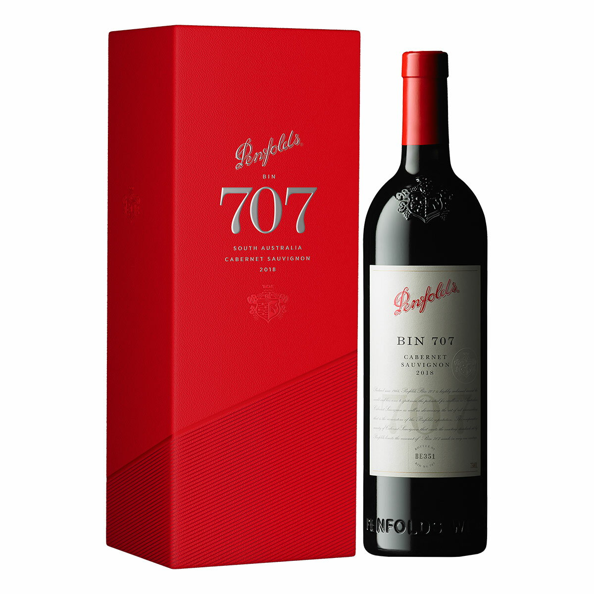 Rakuten - 【BOX】ペンフォールズ・ビン 707 カベルネ・ソーウ゛ィニヨン 箱入 2018 Penfolds Bin707 BIN707 707 2018年 ヴィンテージ 赤ワイン フルボディ 高級ワイン プレミアムワイン 箱入り ギフト 贈答用 贈り物 お祝い 熟成 ボトル コレクション