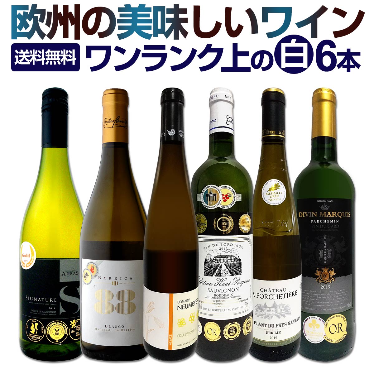 白ワインセット 【送料無料】第163弾！当店厳選！これぞ極旨辛口白ワイン！『白ワインを存分に楽しむ！』味わい深いスーパー・セレクト白 750ml 6本セット ワイン ワインセット 辛口 シャルドネ 金賞ワイン 飲み比べ 詰め合わせ ギフト プレゼント 贈り物