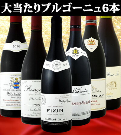 【送料無料】大当たり2009年＆2010年！ブル好き必見の超限定スペシャル！京橋ワイン厳選ブルゴーニュ赤6本！【クール便別途 216円】