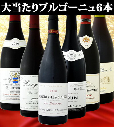 【送料無料】大当たり2009年＆2010年！ブル好き必見の超限定スペシャル！京橋ワイン厳選ブルゴーニュ赤6本！【クール便別途 216円】