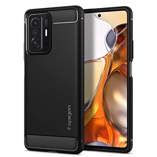 Spigen Xiaomi 11T Pro ケース Xiaomi 11 Pro ケース 滑り止め 持ちやすい TPU ソフト 米軍MIL規格 耐衝撃 衝撃吸収 傷防止 カメラ保