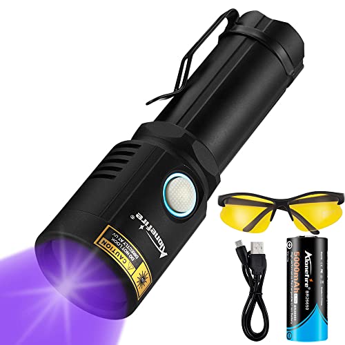 Alonefire X901UV 10W 紫外線 ブラックライト 強力 UV LED ライト 波長365nm USB充電式 アニサキスライト ウッド灯検査 ペット尿検出 その1