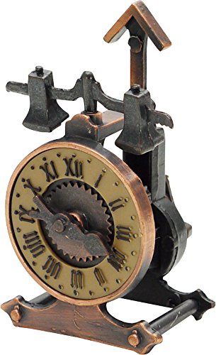 現代百貨 アンティークシャープナー 置時計 サイズ：約W4.3 D4.3 H7.4 8754