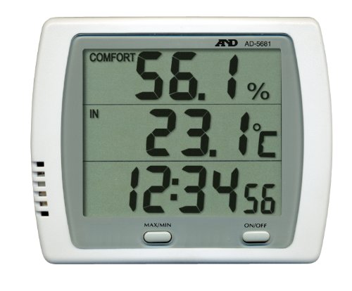 A&amp;D 温湿度計 AD5681 一般(ISO)校正付(検査成績書+トレサビリティ体系図)