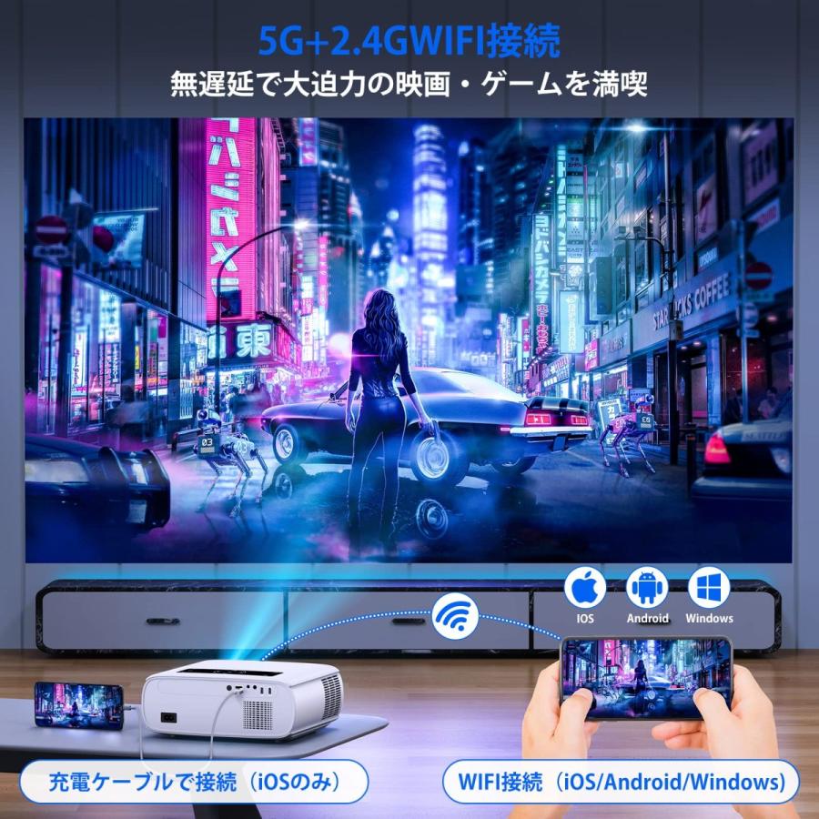 �ץ����������� GROVIEW 10000lm �⵱�� 5G WiFi �ꥢ��1920��1080P�����٥ե�HD 4K�б� Bluetooth5.0 �磻��쥹��³ TOP-818C[�饤�ե���ƥꥢ����Ź]