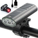 【楽天スーパーSALE】BenRich 自転車 ライト LEDライト 防水 5200mAh Type-C USB充電式 3000ルーメン 高輝度 三つモード ロ...