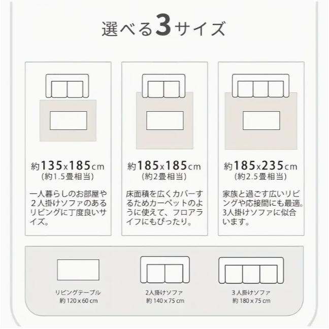 ラグ 夏用 カーペット ひんやり 冷感ラグ 接触冷感ラグマット 洗える オールシーズン 1.5畳 2畳 夏 滑り止め さらさら おしゃれ グレー リビング 防音