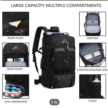 50L 高容量ハイキングバックパック - 靴コンパートメント付き、耐久性のあるポリエステル、USB駆動、調整可能なストラップ - アウトドアキャンプ、学校シーズン 50L 高容量ハイキングバックパック - 靴コンパートメント付き、耐久性のあるポリエステル、USB駆動、調整可能なストラップ - アウトドアキャンプ、学校シーズン