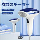 スリークホワイト&ブルー手持ち式ガーメントスチーマー - 130ml容量、25秒でシワなし、消臭、スタンドアップデザイン、USプラグ、