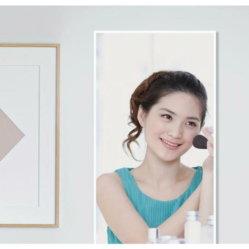 大型メイクアップミラー、スタイリッシュなアルミフレーム、120x30cm、アンチスパッター、モダンデザインのバスルーム用、多機能ホームミラー