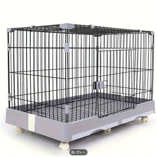 車輪と引き出しトレイ付き小型ペットケージ - 犬、猫、ウサギに最適 - 組み立てと掃除が簡単、耐久性のある鉄製構造、アクティブなペット向けの広々としたデ 車輪と引き出しトレイ付き小型ペットケージ - 犬、猫、ウサギに最適 - 組み立てと掃除が簡単、耐久性のある鉄製構造、アクティブなペット向けの広々としたデ