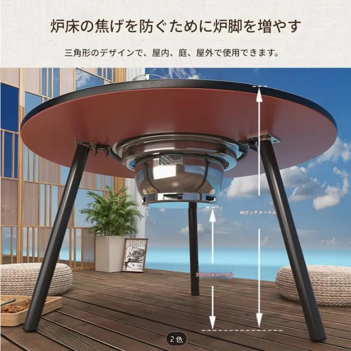 携帯用無煙チャコールグリル＆多機能アウトドアBBQグリルとファイヤーピット付き - コンパクトキャンプテーブル、