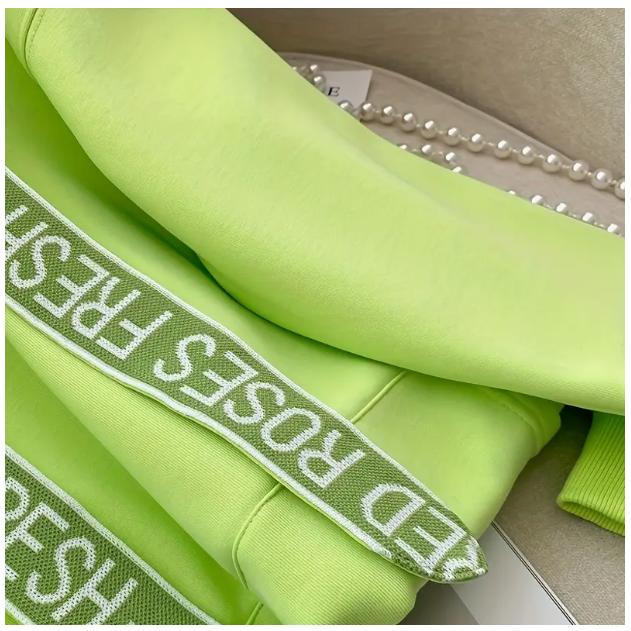 新しい2025年春秋の人気爆発モデル、ハイエンドで見栄えの良い女性用ピンクスウェットシャツはオリジナルデザインが特徴です