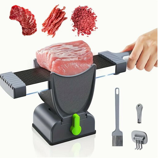 ミートスライサー 手動 家庭用 シャープナー付き 2~4mm 厚さ調節可能 食器洗い機対応 野菜 果物 ポテト キュウリ 人参 レモン 葱 きゃべつ 304#ステンレス鋼 ミートスライサー 手動 家庭用 シャープナー付き 2~4mm 厚さ調節可能 食器洗い機対応 野菜 果物 ポテト キュウリ 人参 レモン 葱 きゃべつ 304#ステンレス鋼