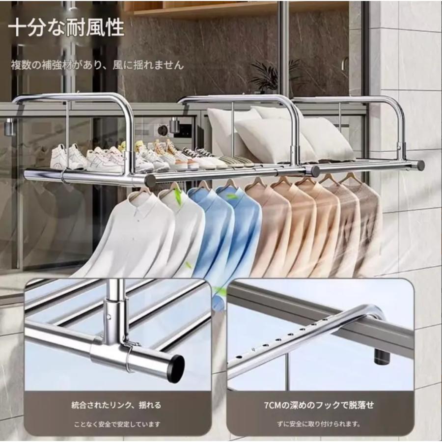 省スペース折りたたみ式伸縮式乾燥ラック - 多機能で耐久性のある金属製、効率的な空気循環のためのメ..