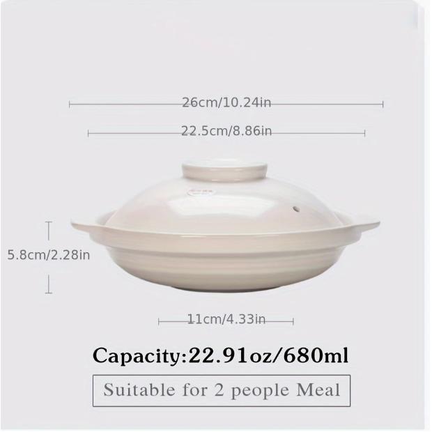 2024年新デザインスープポット - 大容量22.91オンス＆16.17オンス、耐熱・割れにくい、均一な温熱分布でスープ・シチュー・おかゆ用