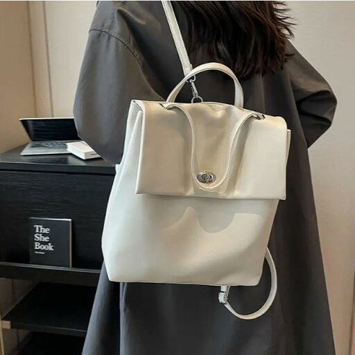 大容量高品質女性用バックパック - ソフトシェルテクスチャー カジュアルデザイン、安全なツイストロッククロージャー付き、複数ポケット&調節可能ストラップ、 大容量高品質女性用バックパック - ソフトシェルテクスチャー カジュアルデザイン、安全なツイストロッククロージャー付き、複数ポケット&調節可能ストラップ、