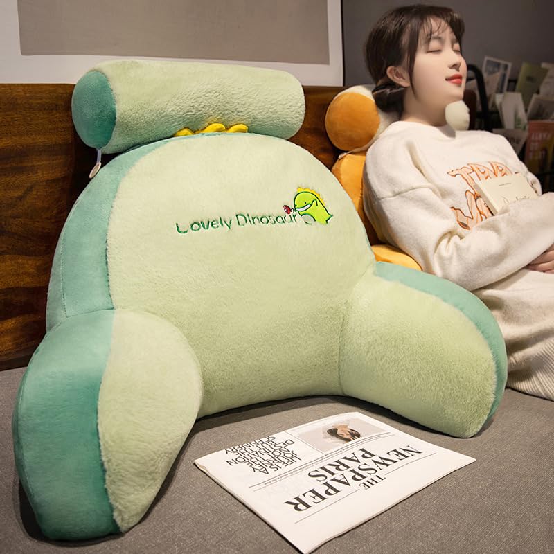 背もたれ クッション レストクッション 座椅子 腰楽クッション ソファクッション ベッド用 自宅用 ポケット付き 枕・カバー取り外しができ 洗える 持ち運び便利 アームサポートかわいい猫の耳の読書とベッド枕 読書 テレビ 映画鑑賞 ゲーム