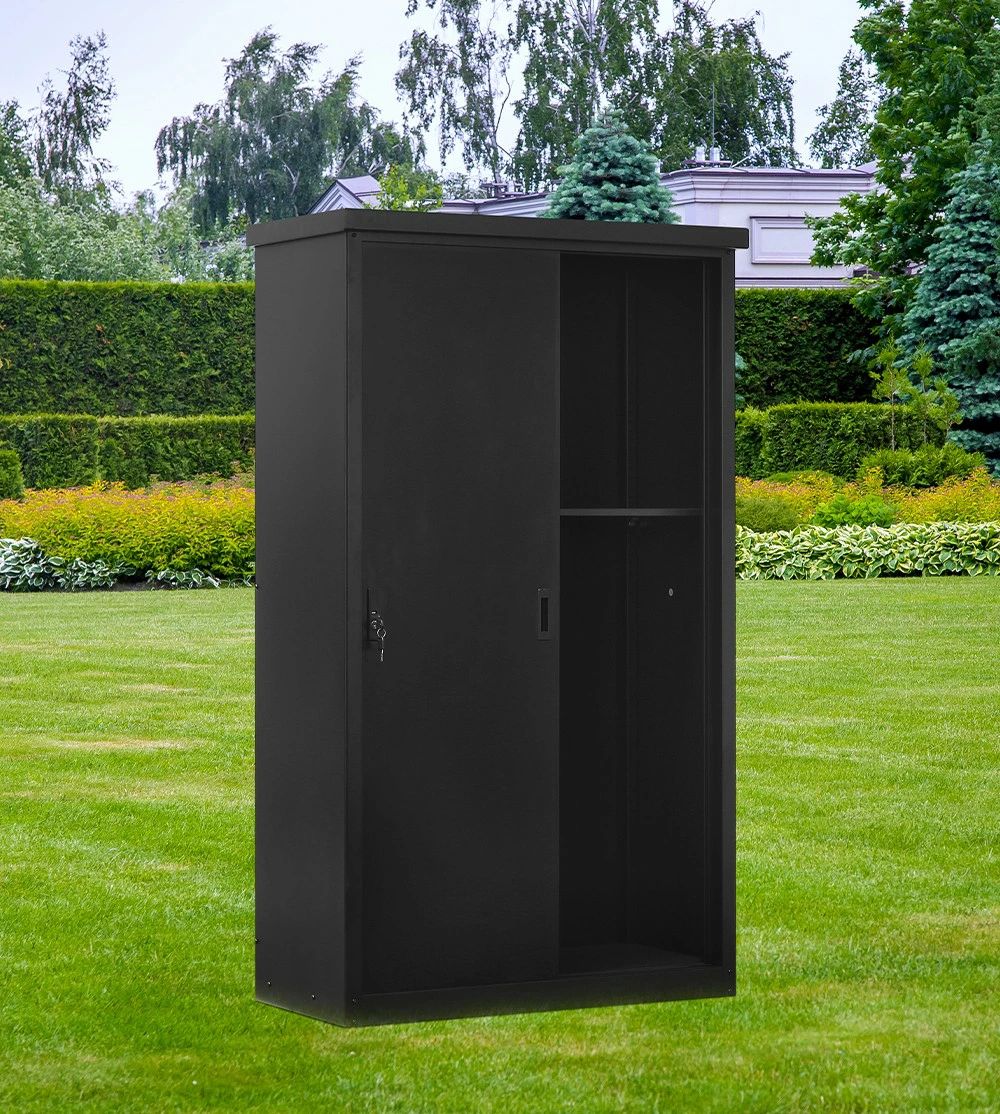 90*45*154cm 戸外収納庫 倉庫 大型物置 屋外 防水/耐侯 収納可能 ガーデン/庭/田畑/農場 頑丈 大容量