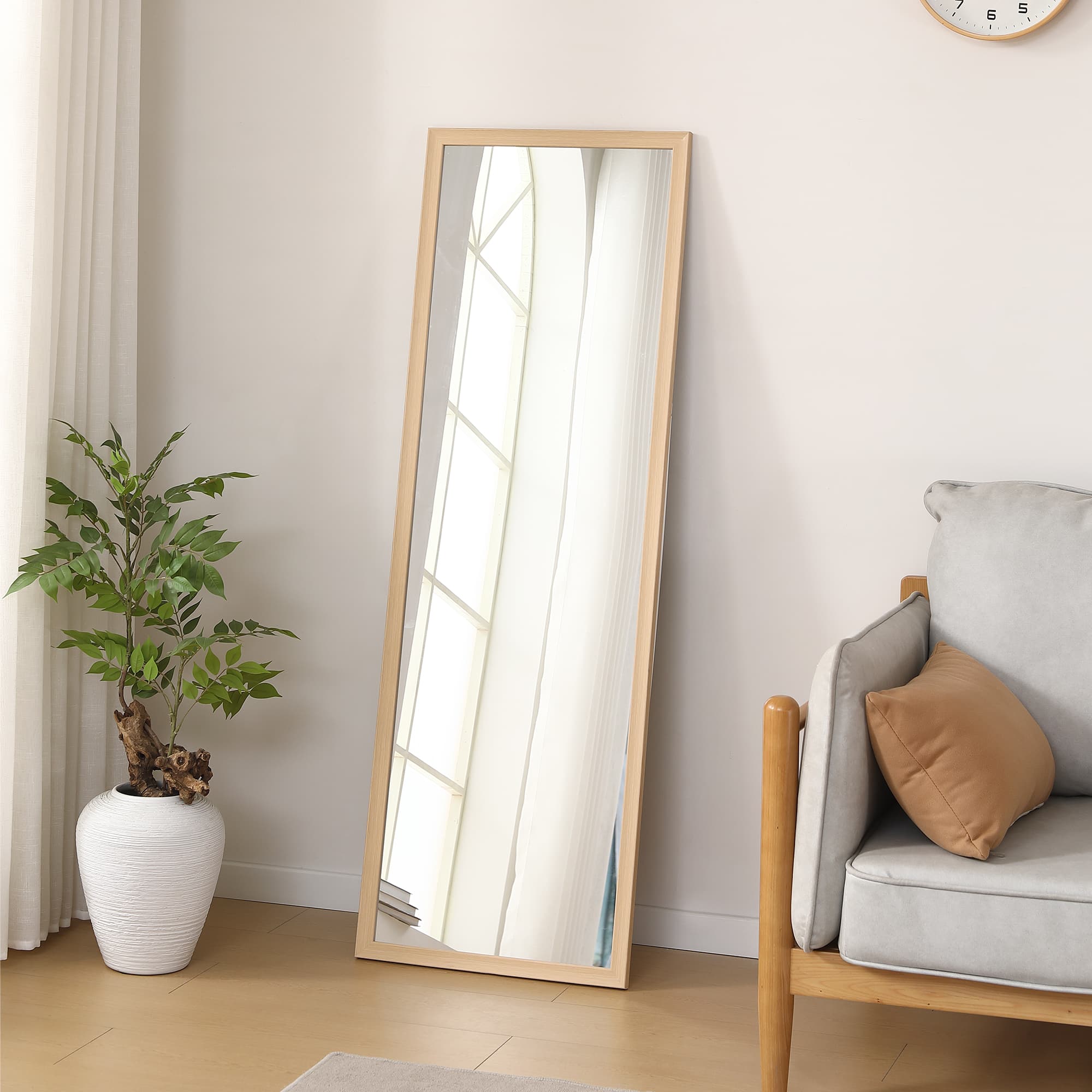 【50×150cm】全身鏡 ミラー 玄関 全身 姿見 軽量 おしゃれ スタンド 壁掛け 立て掛け DIY 自撮り鏡 鏡 ..