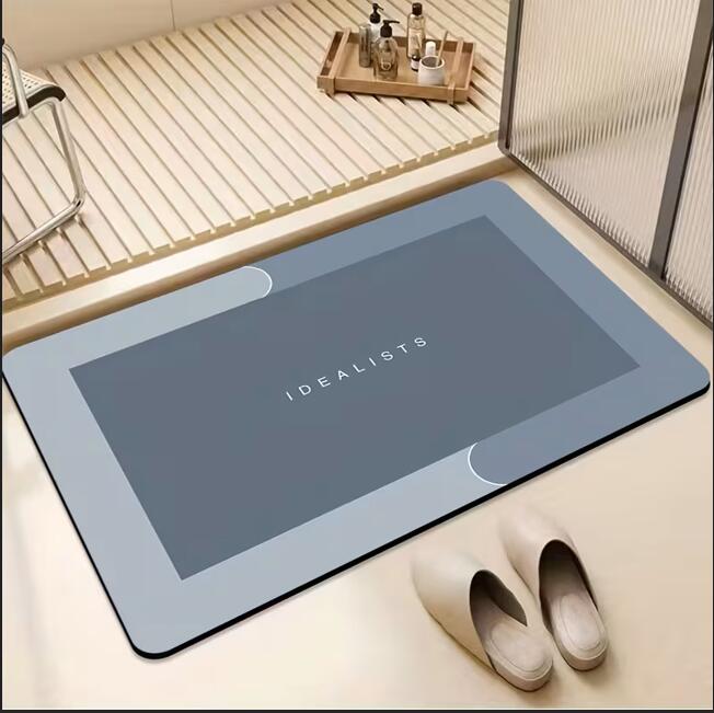 Rakuten - 珪藻土 バスマット - 速乾性、滑り止めフロアマット。柔らかく心地よい、浴室、シャワー、ランドリールーム、寝室、リビング、玄関、キッチンに最適