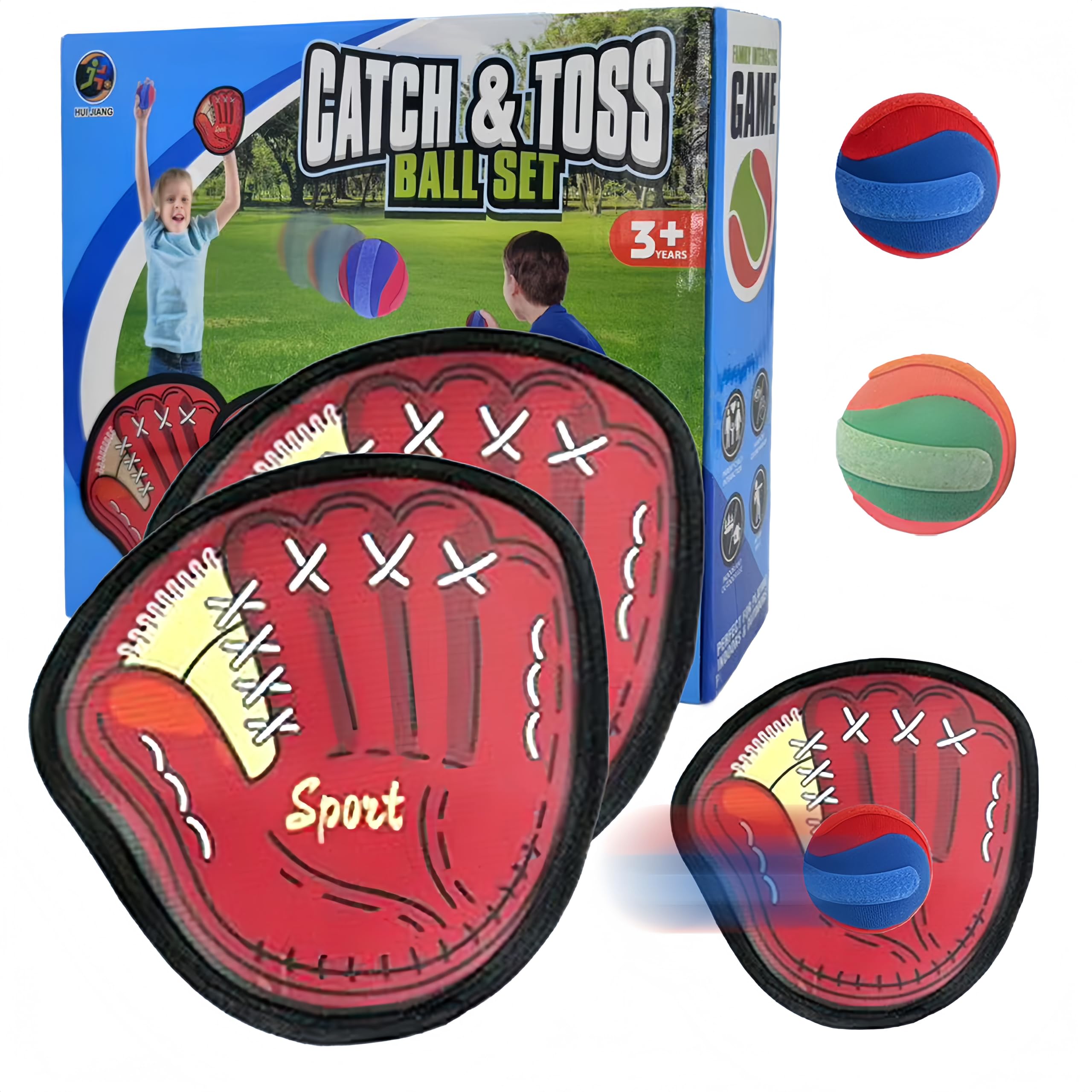 キャッチボール おもちゃ 子供 野球セット 玩具 公園遊び 外遊び 男の子 キャッチセット マジックテープ ボール 軟式 キッズ トイ 親子 人気