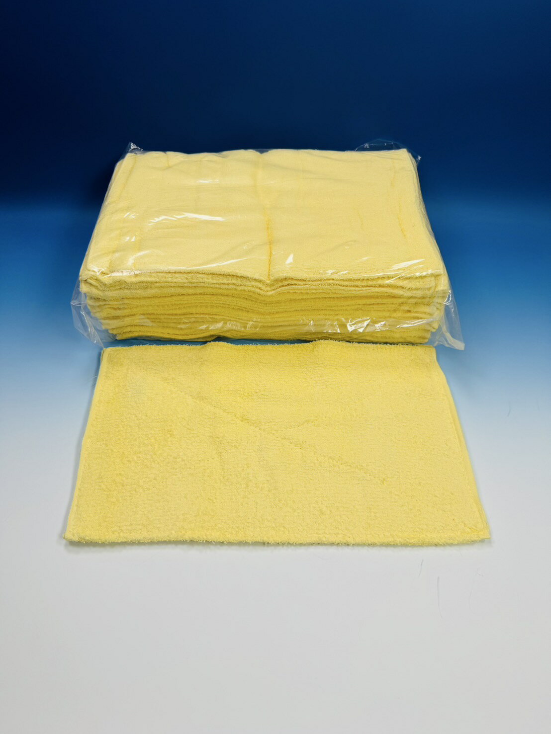 【自社ブランド】200匁フェイスタオルダスター／40枚　イエロー