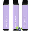 電子タバコ 使い捨て vape 7500回吸引可能 巨峰 3本 メンソール入り 大容量 爆煙 水蒸気タバコ メンテナンス不要 ビタミン入り ニコチンなし タール...