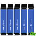 電子タバコ 使い捨て VAPE 12500回吸引可能 メンソール 5本セット プレミアムフレーバー 大容量 爆煙 水蒸気タバコ メンテナンス不要 ビタミン入り ...