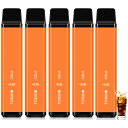電子タバコ 使い捨て vape 12500回吸引 コーラ 5本 メンソール入り 大容量 爆煙 水蒸気タバコ メンテナンス不要 ビタミン入り ニコチンなし タールなし 禁煙 ベイプ オートスイッチ O2Plus型