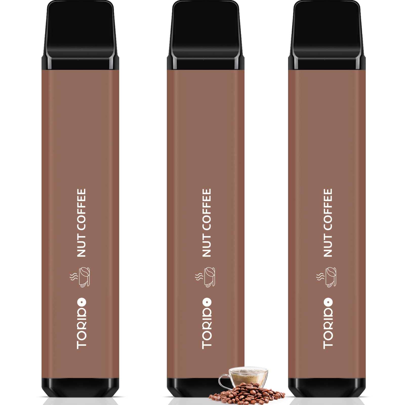 電子タバコ 使い捨て vape 7500回吸引 ナッツコーヒー 3本 メンソール入り 大容量 爆煙 水蒸気タバコ ビタミン入り タール ニコチン0 禁煙 ベイプ...