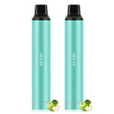 電子タバコ 爆煙 vape 6000回吸引可能 超大容量 持ち運び 使い捨てシーシャ 爆煙 水蒸気タバコ 禁煙グッズ タール ニコチン0 (グリーンアップル*2...