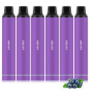 電子タバコ 使い捨て vape 30000回吸引可能 6本セット 超大容量 持ち運び シーシャ 爆煙 水蒸気タバコ 禁煙グッズ ベイプ 水タバコ 使い捨てベイプ 使い捨てシーシャ タール ニコチン0 ARASHI (ブルーベリー6本)