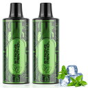 電子タバコ vape 交換用POD 充填済み カートリッジ スーパーメンソール*2個入り べイプ互換カートリッジ 10000回吸引可能 ニコチン0 タール0 爆煙 禁煙 減煙サポート 液漏れ防止 本体含まれない