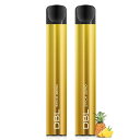DBL 電子タバコ 使い捨て 持ち運び シーシャ ベイプ 2本入り パイナップルアイス 大容量 VAPE 禁煙パイポ 爆煙 水蒸気タバコ 禁煙サポート タール ...